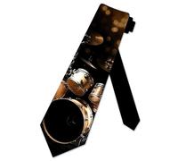 BHHJKK Music Ties Mens Drum Set Tie Drum Necktie