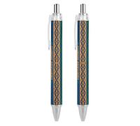 BHHJKK Native American Heritage Month Indigenous Pride Ballpoint Pens Fine Point (0.5mm) Retractable Smooth Writing Pens Black Ink Gel Pens 2 PCS