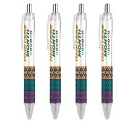 BHHJKK Native American Heritage Month Indigenous Pride Ballpoint Pens Fine Point (0.5mm) Retractable Smooth Writing Pens Black Ink Gel Pens 1 PCS