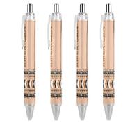 BHHJKK Native American Heritage Month Indigenous Pride Ballpoint Pens Fine Point (0.5mm) Retractable Smooth Writing Pens Black Ink Gel Pens 4 PCS