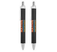 BHHJKK Native American Heritage Month Indigenous Pride Ballpoint Pens Fine Point (0.5mm) Retractable Smooth Writing Pens Black Ink Gel Pens 4 PCS