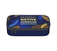 BHHJKK Native American Heritage Month Pencil Case Large Capacity Pencil Box Pouch Cute Stationary for Women Men Adult