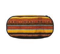 BHHJKK Native American Pattern Print Pens Pencil Case Nylon Pencil Bag with Zipper for Makeup Brush Office Men Women Adult