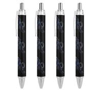 BHHJKK Panther Animal Retractable Ballpoint Pen 0.5mm Ball Point Pens Smooth Writing and Soft Grip for Office Desk Supplies,4 PCS