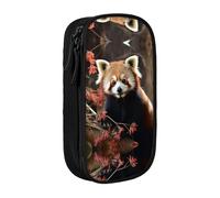 BHHJKK Pencil Case Red Pandas Printed Double Layer Pencil Bag High Capacity Pencil Case Pouch Organizer Office Storage