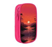 BHHJKK Pencil Case Red Sky at Morning Printed Double Layer Pencil Bag High Capacity Pencil Case Pouch Organizer Office Storage