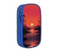 BHHJKK Pencil Case Red Sky at Morning Printed Double Layer Pencil Bag High Capacity Pencil Case Pouch Organizer Office Storage