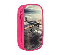 BHHJKK Pencil Case Retro Airplane Printed Double Layer Pencil Bag High Capacity Pencil Case Pouch Organizer Office Storage