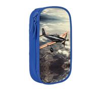 BHHJKK Pencil Case Retro Airplane Printed Double Layer Pencil Bag High Capacity Pencil Case Pouch Organizer Office Storage