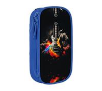 BHHJKK Pencil Case Rock Music Printed Double Layer Pencil Bag High Capacity Pencil Case Pouch Organizer Office Storage