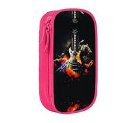 BHHJKK Pencil Case Rock Music Printed Double Layer Pencil Bag High Capacity Pencil Case Pouch Organizer Office Storage
