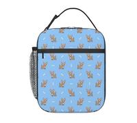 BHHJKK Portable Insulated Lunch Bag Cute Bunny Duckling Bloomy Spring Cooler Lunch Container Thick Reusable Lunch Box Tote Bag for Work Picnic School Kids