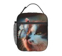 BHHJKK Portable Insulated Lunch Bag Cute Bunny Duckling Bloomy Spring Cooler Lunch Container Thick Reusable Lunch Box Tote Bag for Work Picnic School Kids