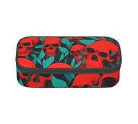 BHHJKK Print Flower Pencil Box with Zipper,Drawing Pencil Case Organizer Empty,Beautiful Large Capacity Portable Pencil Boxes for Office