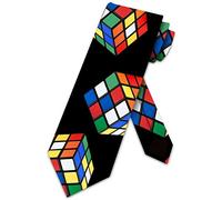 BHHJKK Puzzle Cube Ties Mens 3D Puzzle Necktie