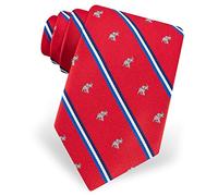 BHHJKK Republican Party Elephant Stripe Red Microfiber Tie