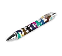 BHHJKK Retractable Black Pens for Men Women, Stylish Beautiful 0.5 mm Writing Pens Cute Cartoon Guinea Pigs Ballpoint Pen Home Office Supplies, 2 Pcs