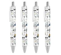 BHHJKK Retractable Black Pens for Men Women, Stylish Beautiful 0.5 mm Writing Pens Cute Cartoon Guinea Pigs Ballpoint Pen Home Office Supplies, 2 Pcs