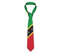 BHHJKK Saint Kitts And Nevis Flag Emblem Striped Necktie Men'S Neck Ties Mens Party Business Neckties Soft Skil Tie