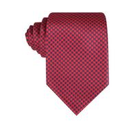 BHHJKK Scarlet Red Houndstooth Tie Casual Ties for Men - Perfect Neck Tie for Groomsmen Wedding Ties or Formal Occasions