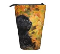 BHHJKK Standing Pencil Case Pencil Holder Black and White Pattern Telescopic Stationery Case for Office Stand-up Organizer Retractable Pencil Pouch Pencil Bag Pen Holder for Work 7 × 5.7 in