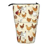BHHJKK Standing Pencil Case Pencil Holder Corgi Puppy Telescopic Stationery Case for Office Stand-up Organizer Retractable Pencil Pouch Pencil Bag Pen Holder for Work 7 × 5.7 in