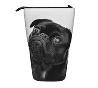 BHHJKK Standing Pencil Case Pencil Holder Cute Pug Dog Telescopic Stationery Case for Office Stand-up Organizer Retractable Pencil Pouch Pencil Bag Pen Holder for Work 7 × 5.7 in