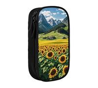 BHHJKK Steppe Pencil Box with Zipper,Drawing Pencil Case Organizer Empty 3 Compartments Portable Multifunctional Bag,Beautiful Large Capacity Portable Pencil Boxes for Office