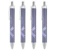 BHHJKK Stomach Cancer Awareness Periwinkle Ribbon Ballpoint Pens Fine Point (0.5mm) Retractable Smooth Writing Pens Black Ink Gel Pens 1 PCS