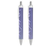 BHHJKK Stomach Cancer Awareness Periwinkle Ribbon Ballpoint Pens Fine Point (0.5mm) Retractable Smooth Writing Pens Black Ink Gel Pens 4 PCS