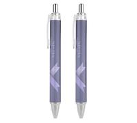 BHHJKK Stomach Cancer Awareness Periwinkle Ribbon Ballpoint Pens Fine Point (0.5mm) Retractable Smooth Writing Pens Black Ink Gel Pens 1 PCS