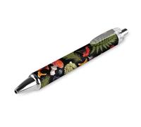 BHHJKK Stylish Beautiful Retractable Ballpoint Pens, Autumn Fall Leaves Cool Mushrooms Point Pen 1 Pcs 0.5 mm, Comfortable Smooth Writing Pens Office Supplies for Men Women