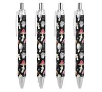 BHHJKK Stylish Beautiful Retractable Ballpoint Pens, Autumn Fall Leaves Cool Mushrooms Point Pen 1 Pcs 0.5 mm, Comfortable Smooth Writing Pens Office Supplies for Men Women