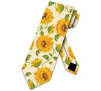BHHJKK Sunflower Ties Mens Vintage Floral Necktie Summer Tie