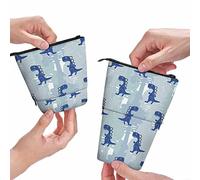 BHHJKK Sunflowers Pencil Pouch Watercolor Vintage Style Floral Stand Up Pencil Case Organizer Pencil Holder Cosmetics Pouch for Women Men Bright Yellow