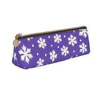 BHHJKK The Cat Outside The Window Pen Case Small Pencil Bag Triangle Pu Leather Pen Pouch Pen Bag Storage Bag with Zipper