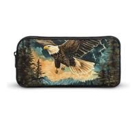 BHHJKK Thunder Flying Eagle Pencil Case Funny Pencil Bag High Capacity Storage Pouch Portable Pen Organizer