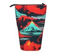 BHHJKK Volcano Bloom Telescopic Pencil Case Pencil Pouch Holder,Organizer Stationery Pen Case Box with Zipper