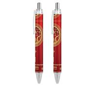 BHHJKK Year Of The Snake 2025 Happy Chinese New Year 2025 Retractable Ballpoint Pen Portable Black Ink Ball Pen Work Pens for Office Stationery Supplies Gifts,4 PCS