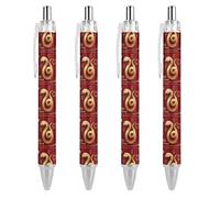 BHHJKK Year Of The Snake 2025 Happy Chinese New Year 2025 Retractable Ballpoint Pen Writing Ballpoint Black Ink Ball Pens Gifts for Students Office Stationery Supplies