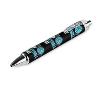 BHHJKKEat Sleep Volleyball Repeat Retractable Ballpoint Pen Blue Ink Ball Point Pens Work Pen for Men Women 1 PCS