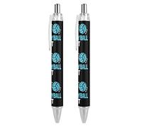 BHHJKKEat Sleep Volleyball Repeat Retractable Ballpoint Pen Blue Ink Ball Point Pens Work Pen for Men Women 2 PCS