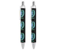 BHHJKKFlat Earth Society Retractable Ballpoint Pen Blue Ink Ball Pens Smooth Writing with Comfortable Grip Office Supplies for Men Women,4 PCS