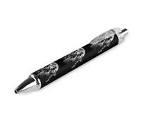 BHHJKKHowling at The Moon Wolves Wolf Retractable Ballpoint Pen 0.5mm Ball Point Pens Smooth Writing and Soft Grip for Office Desk Supplies,4 PCS