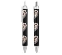BHHJKKMechanical Style Red & White Hearts Cute Retractable Ballpoint Pen Fine Point 0.5mm Round Barrel Pens 4 PCS Office