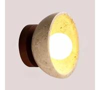 BHIAG Dome Wall Sconce Nordic Wall Mount Light Natural Stone Sconces Wall Lighting with White Glass Ball Living Room Wall Lights Bedroom Bedside Wall Lamps Indoor Nightlight Fixture