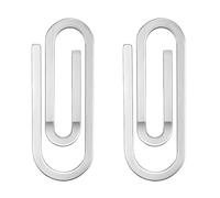 Bhina 2 Pieces Men's Stainless Steel Money Clips Decoration Office Paper Clips Money Clip Easy to Carry Money Clip for Men Silver for Office School Bill Paper Cash Documents, silver, 1 US