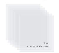 Bhina 20 Blank Sheets - 7 mil, 12 x 24 Inch, Transparent Mylar Stencils for DIY Cutting Templates