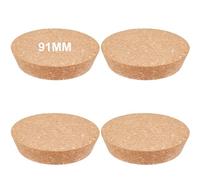 Bhina 4 Pieces 90mm Cork Taper Stoppers for Wine Bottles Large Natural Wood Tapered Stoppers Wood Replacement Lids for Wine Bottles, Glass Jars (9cm)