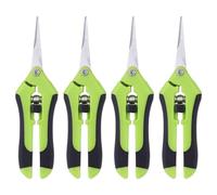 Bhina 4 Sets 16.5 cm Small Pruning Shears with Stainless Steel Edge of High Hardness and High Corrosion Resistance for Pruning the Garden, Fruit Picking, etc.